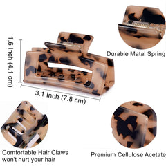 Textention rectangle hair clip French design complements elegant updos.