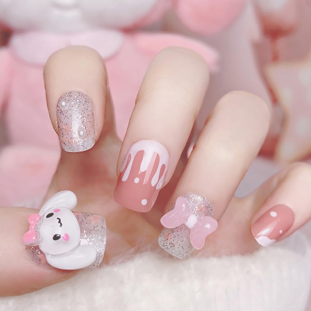 Tezocr Nails cute press-on nails box set for quick glam touch