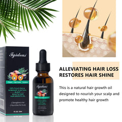 Tgideas Rosemary Batana Oil ingredients close-up highlights Batana, Rosemary and Argan oils.