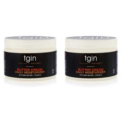 Thank God It's Natural tgin Butter Cream Daily Moisturizer duo pack-shot for deep hydration of curls.