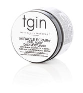 tgin Miracle RepaiRx Curl Food bottle front shows moisturizing curl repair benefits