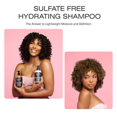 tgin Rose Water shampoo on curly hair defines curls without weighing down