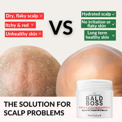 The Bald Brothers Bald Boss cream application on hands demonstrates easy distribution
