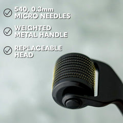 The Beard Club derma roller magnetic case protects needles between uses.