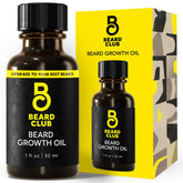 The Beard Club Growth Oil amber bottle ready for daily beard nourishment.