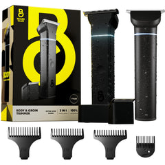 The Beard Club Manscape Head magnetic close-up demonstrates versatile heads for precise body grooming.
