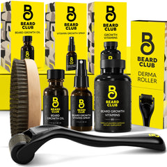 The Beard Club Signature Kit derma roller for skin refreshment and precise grooming.
