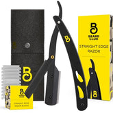 The Beard Club straight razor balance enhances precision during at-home shaves.