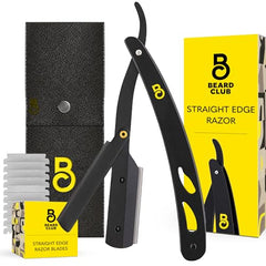 The Beard Club straight razor balance enhances precision during at-home shaves.