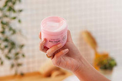 The Body Shop British Rose Body Yogurt applied to damp skin reveals smoother, non-sticky finish