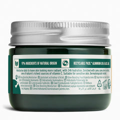 The Body Shop Glow Boost Moisturizer swatch on skin showing smooth, hydrated texture.