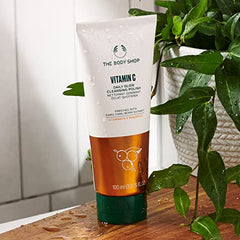 The Body Shop Jojoba microbeads scrub texture helps remove dull skin.