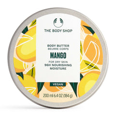 The Body Shop Mango Body Butter jar offering rich hydration for dry skin