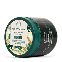 The Body Shop Moringa Body Yogurt applied on damp skin for smooth feel