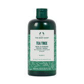 The Body Shop Tea Tree Skin Clearing Facial Wash bottle shows gentle cleansing for clearer skin.