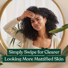 Tea Tree toner application swirl demonstrates easy daily cleansing