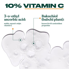 Applied The Body Shop Vitamin C Glow Revealing Serum on skin with dewy glow