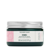 The Body Shop Vitamin E Moisture Cream jar closeup showing lightweight hydration