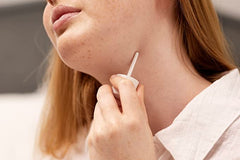 The Body Shop White Musk Perfume Oil label highlights vegan, alcohol-free formula.