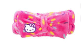 The Crème Shop Hello Kitty plush spa headband front view for secure hair during skincare