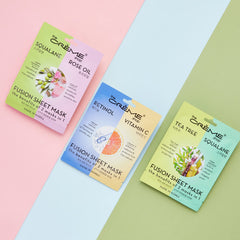 The Crème Shop retinol vitamin C fusion sheet mask glow reveals soft, radiant skin with enhanced radiance