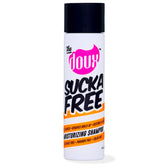 The Doux SUCKA FREE shampoo packaging highlights gentle cleansing for hydrated curls.