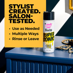 The Doux Supersonic Honey Condish frizz-control formula helps smooth cuticles
