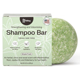 The Earthling Co. Shampoo Bar lather closeup highlights rich cleansing without stripping moisture.