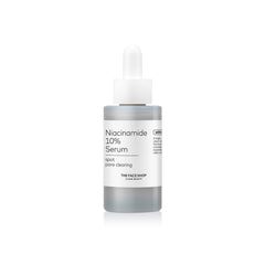 The Face Shop Alltimate Niacinamide 10% Serum bottle close-up for pore refinement.