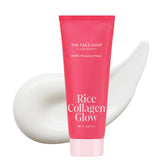 The Face Shop Pink Collagen Wrapping Mask packshot shows glass-skin glow promise.