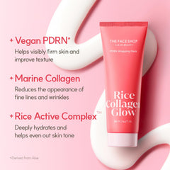 The Face Shop Pink Collagen Wrapping Mask vegan PDRN ingredients from aloe.