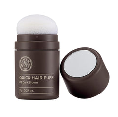 The Face Shop Quick Hair Puff packaging shows natural brown shade for seamless root touch-ups.