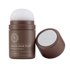 The Face Shop Quick Hair Puff natural brown container with easy root touch up powder.