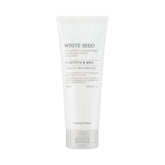 The Face Shop White Seed Exfoliating Cleansing Foam packaging image demonstrates gentle daily cleansing.