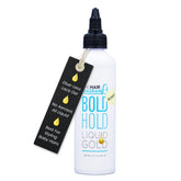 The Hair Diagram Bold Hold Liquid Gold bottle shows fast-drying, water-based hold for lace wigs.
