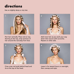 The Hair Edit 62-inch ribbon rod works on long hair for uniform waves.