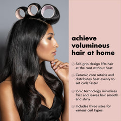 The Hair Edit 1.5-inch roller close-up shows gentle secure self-grip design