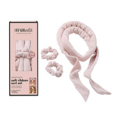 The Hair Edit heatless soft ribbon rod creates smooth, heat-free curls.