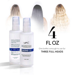 The Hair Shop D Bond Remover alcohol-base closeup emphasizes fast action with minimal residue.