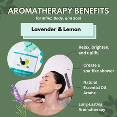 Lavender-lemon drops close-up emphasizes natural essential oils for mood relief and relaxation.