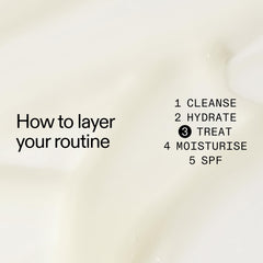 The INKEY List Niacinamide serum swatch demonstrates non-greasy, smooth finish for daytime use.