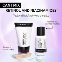 The INKEY List Niacinamide Serum texture swirl showing lightweight application.