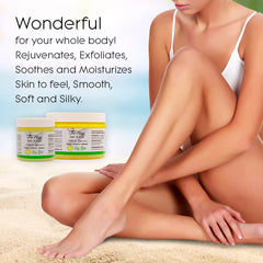 The Keys Salt Scrub hands on show how it feels during a spa-like shower