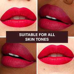 The Lip Bar nonstop liquid matte application close-up highlights a smooth glide.
