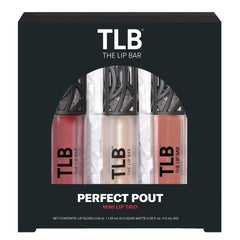 The Lip Bar Trophy Wife Gloss Up Lip Gloss swatch on lips for shimmering clear finish.
