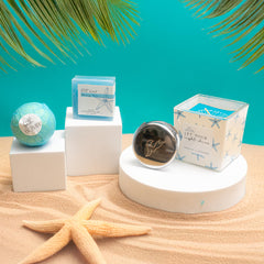 The Love Crate Co lavender-vanilla candle provides soothing aroma for relaxing evenings