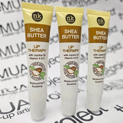 The Make-Up Artist Project Shea Butter Lip Therapy 3-pack front view highlights moisturizing lip care for dry lips.
