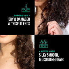 The-Mix-Up Batana Oil application illustrating improved hair texture
