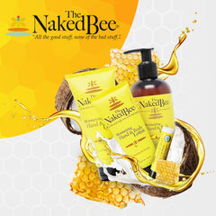 The Naked Bee Grapefruit Blossom Honey-scent bottle emits a citrusy aroma.