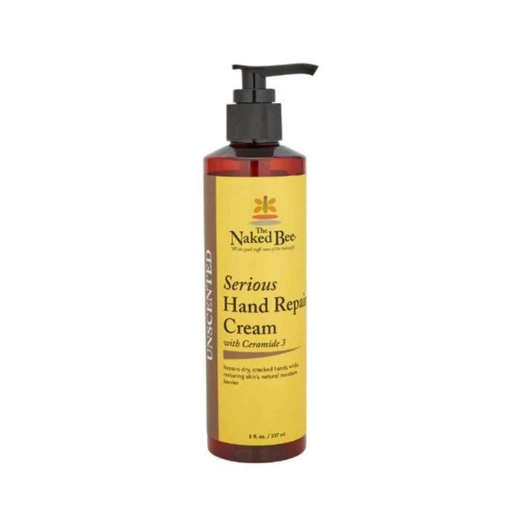 The Naked Bee Hand Cream 8oz jar closeup showing rich texture for dry hands